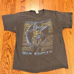 Vintage 1995 Six Flags Batman Graphic Tee, Black